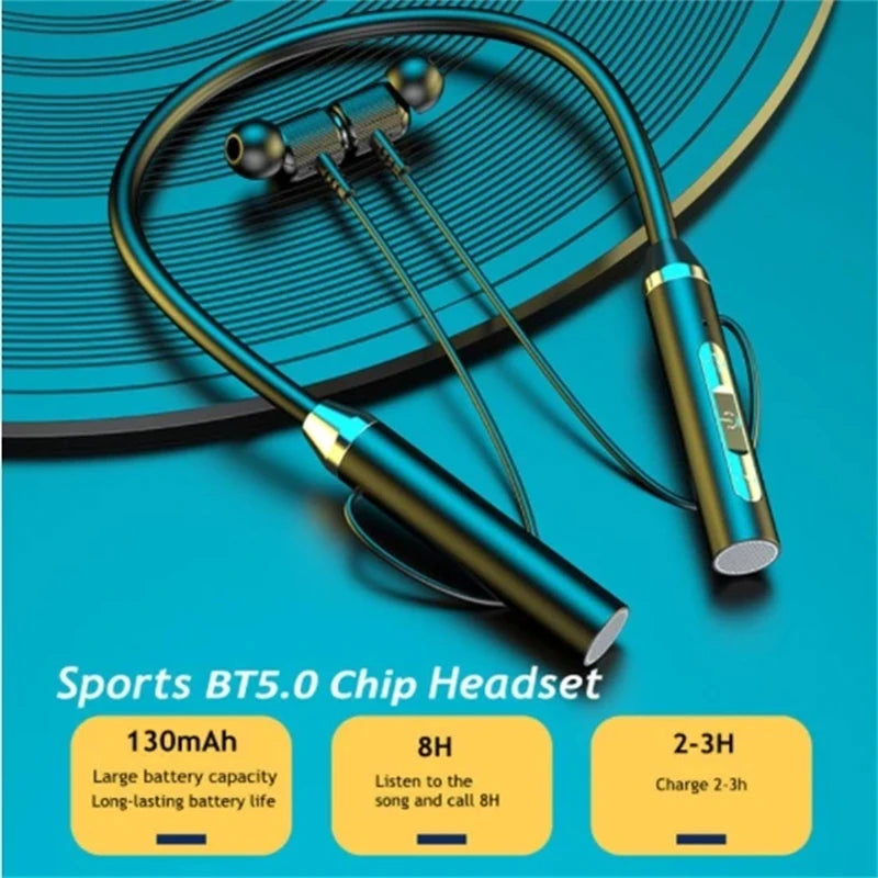 FlexBeats™ — Wireless Bluetooth Neckband Earphones with Mic
