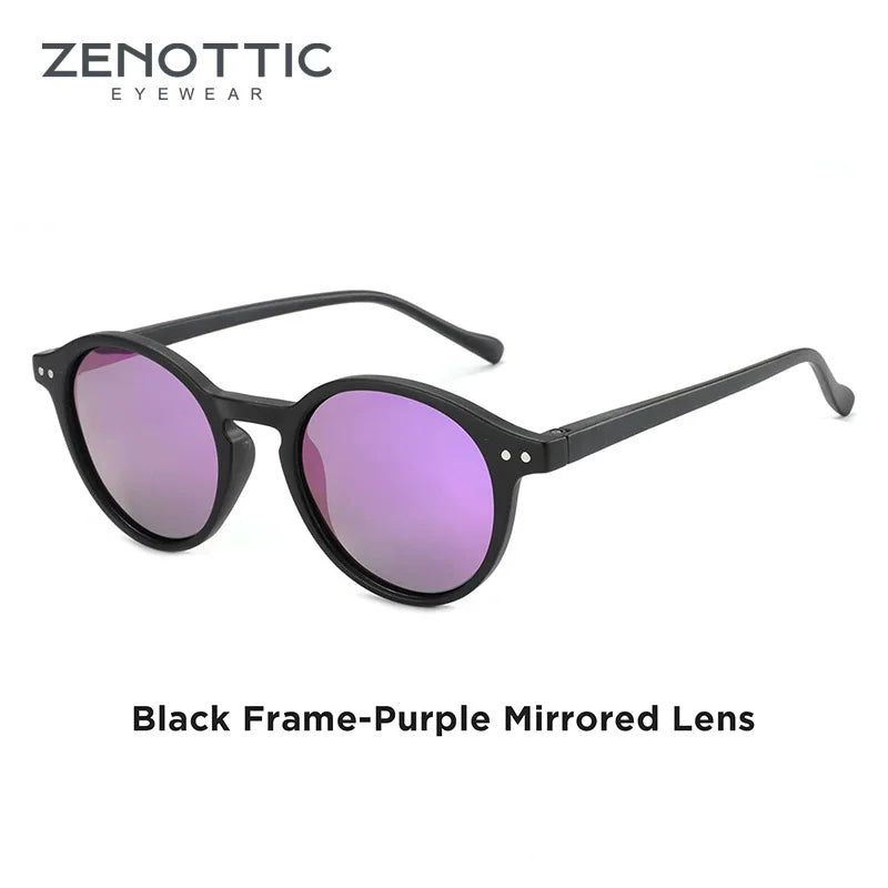 ZENOTTIC™ Retro Polarized Sunglasses – Unisex Small Round Vintage Frame UV400 Goggles (2023–2024 Edition)