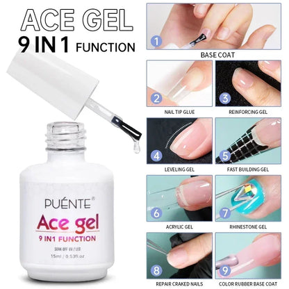 15ML HEMA-Free Base & Top Coat Set – Crystal Glossy & Velvet Matte Finish for Sensitive Nails | Soak-Off UV/LED Gel Varnish