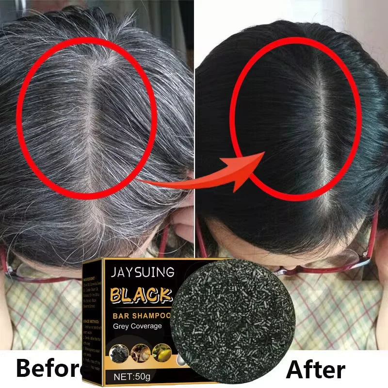 ReBlack™ Magic Hair Darkening Shampoo Bar – Natural Gray Coverage for Hair & Beard