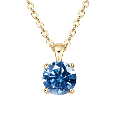 JoyceJelly™ 1ct Moissanite Pendant Necklace | Classic 4-Prong Luxury Fine Jewelry
