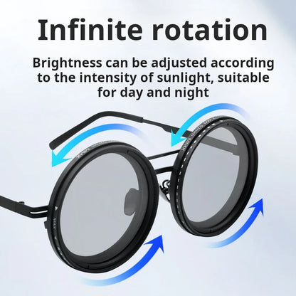 ND2–400 Adjustable Dimming Polarized Fishing Sunglasses – 9-Level UV400 ND Filter with Case Set