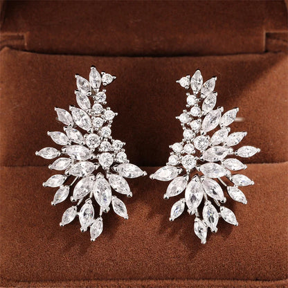 Huitan™ Dazzling CZ Stud Earrings – Glamorous Sparkle for Parties & Everyday Elegance