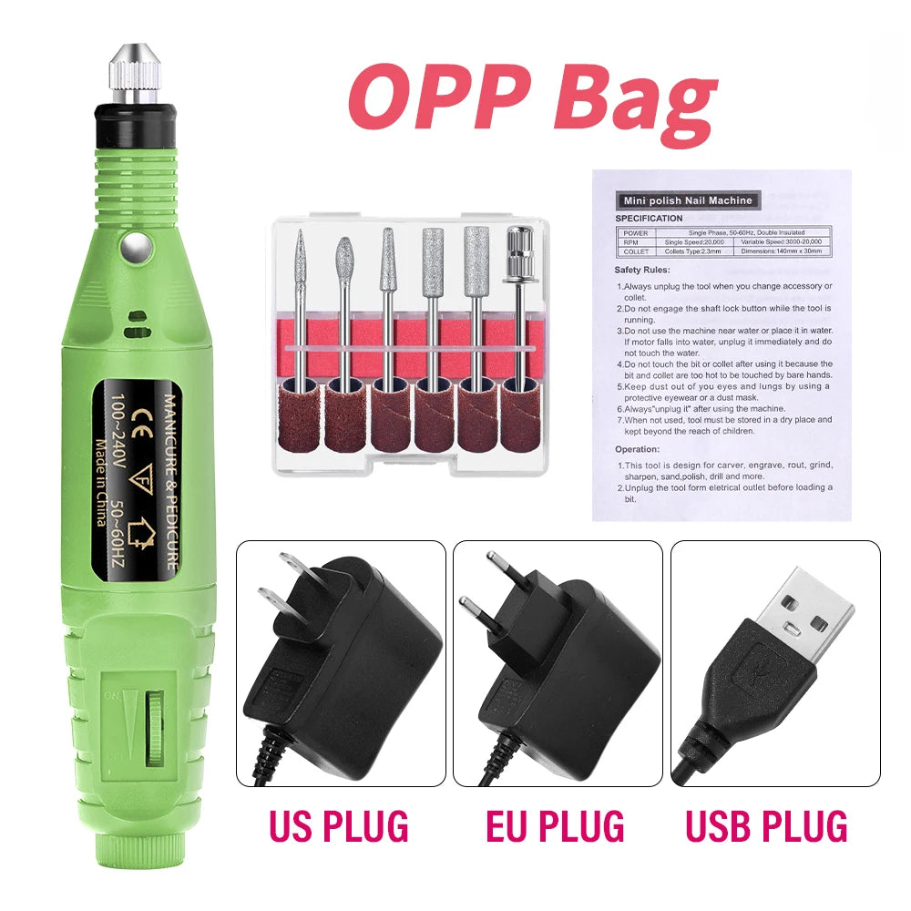 LULAA ProFile™ — Portable Electric Nail Drill Set for Manicure & Pedicure