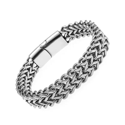 Vintage Silver Ethnic Dragon Cuff Bracelet – Bold Men’s Motorcycle & Street Style Jewelry
