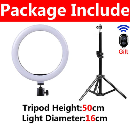 GlowBeam Studio™ — LED Ring Light with Tripod & Remote