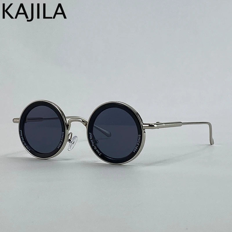 Small Frame Steampunk Round Sunglasses – 2025 Retro Punk Eyewear for Men | Classic Driving UV400 Luxury Brand Shades