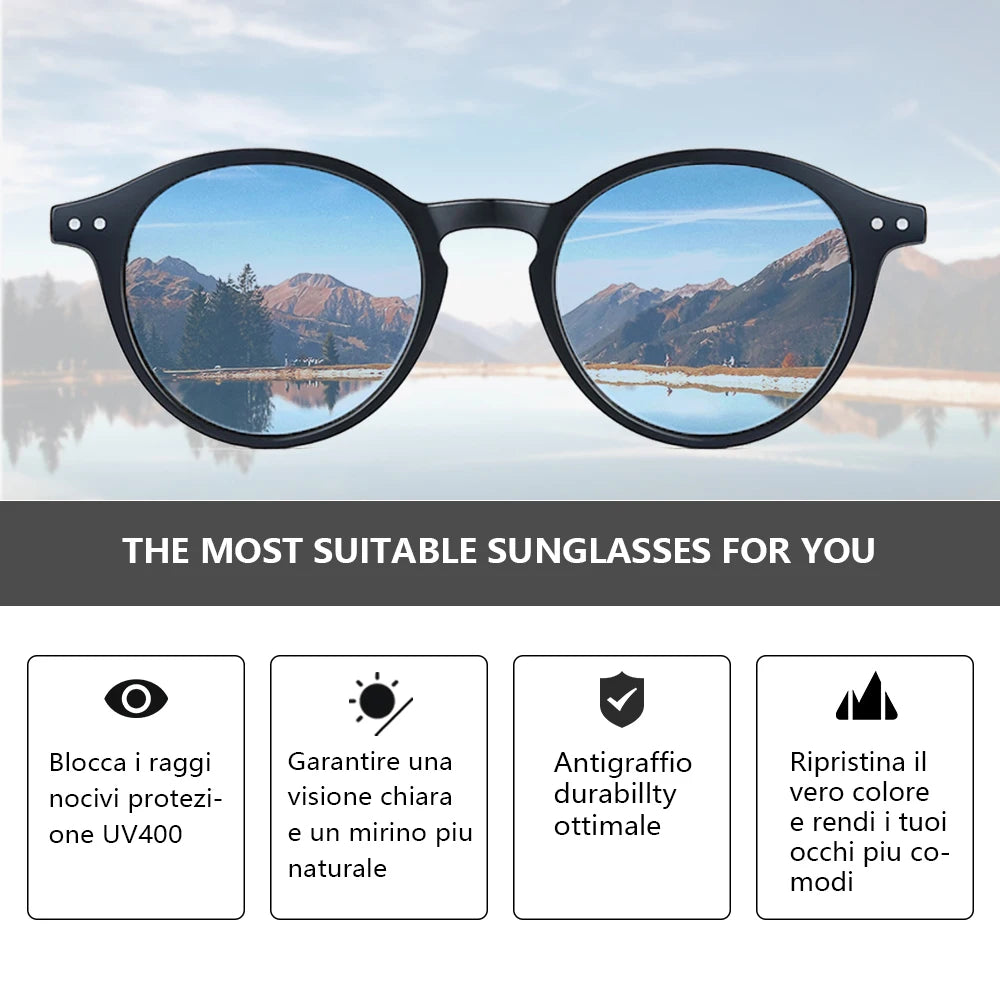 ZENOTTIC™ Retro Polarized Sunglasses – Unisex Small Round Vintage Frame UV400 Goggles (2023–2024 Edition)