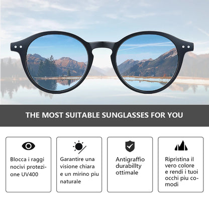 ZENOTTIC™ Retro Polarized Sunglasses – Unisex Small Round Vintage Frame UV400 Goggles (2023–2024 Edition)