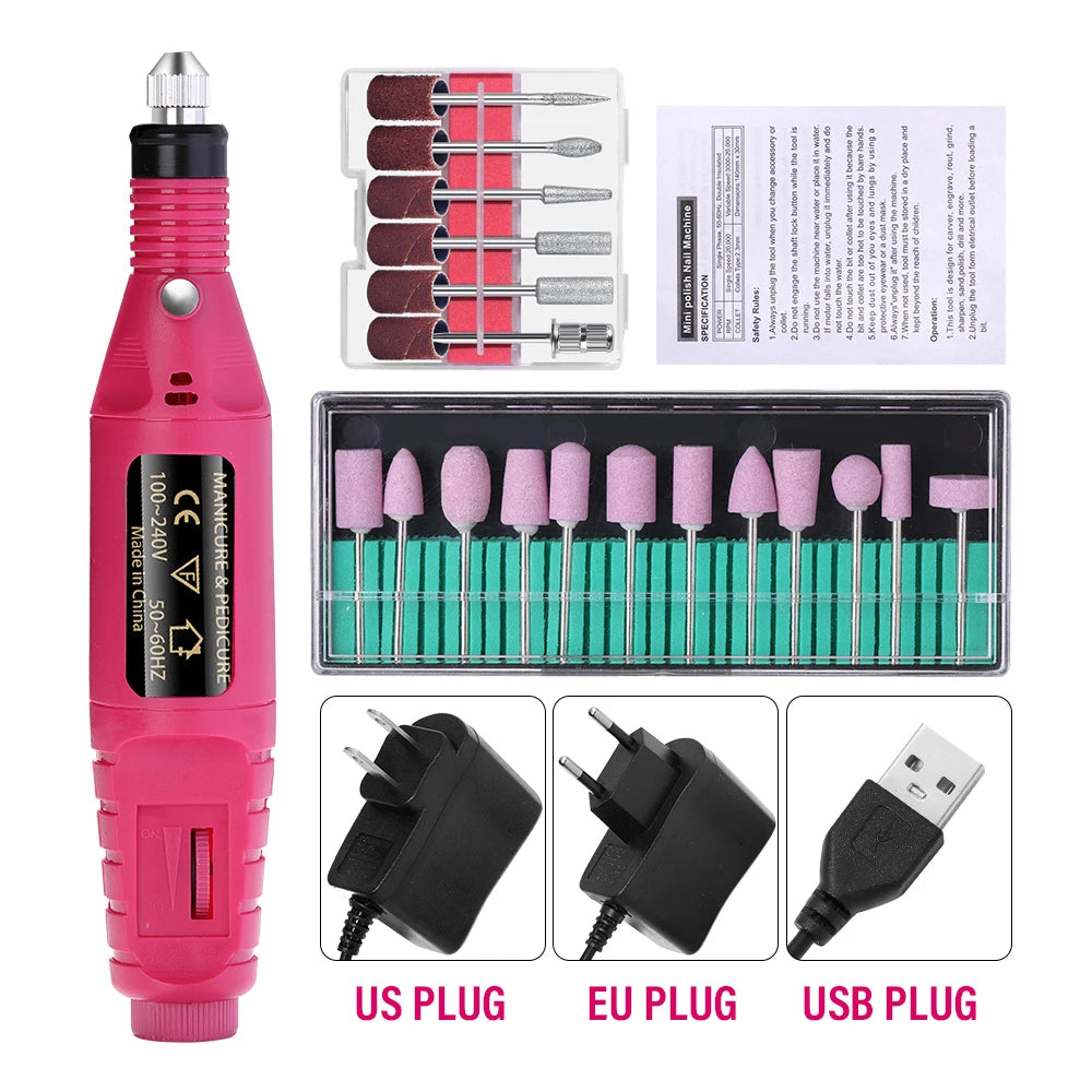 LULAA ProFile™ — Portable Electric Nail Drill Set for Manicure & Pedicure