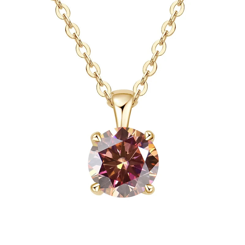 JoyceJelly™ 1ct Moissanite Pendant Necklace | Classic 4-Prong Luxury Fine Jewelry