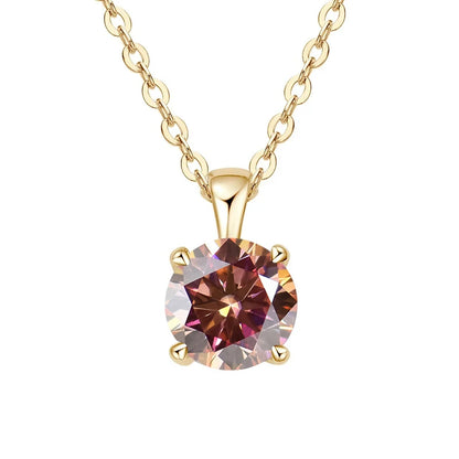 JoyceJelly™ 1ct Moissanite Pendant Necklace | Classic 4-Prong Luxury Fine Jewelry