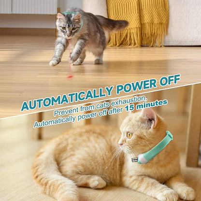 PounceBeam™ — Rechargeable Laser Toy Collar for Indoor Cats