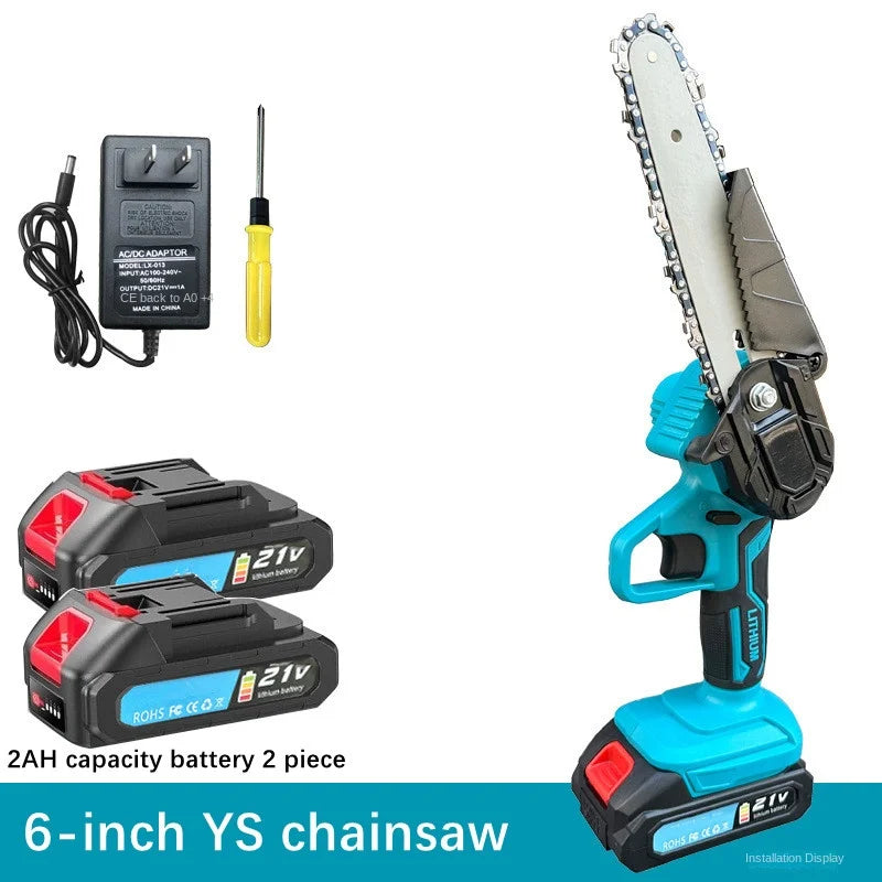 TreeReach Pro™ — 6-Inch Cordless Telescopic Pole Chainsaw (2.1M Adjustable)