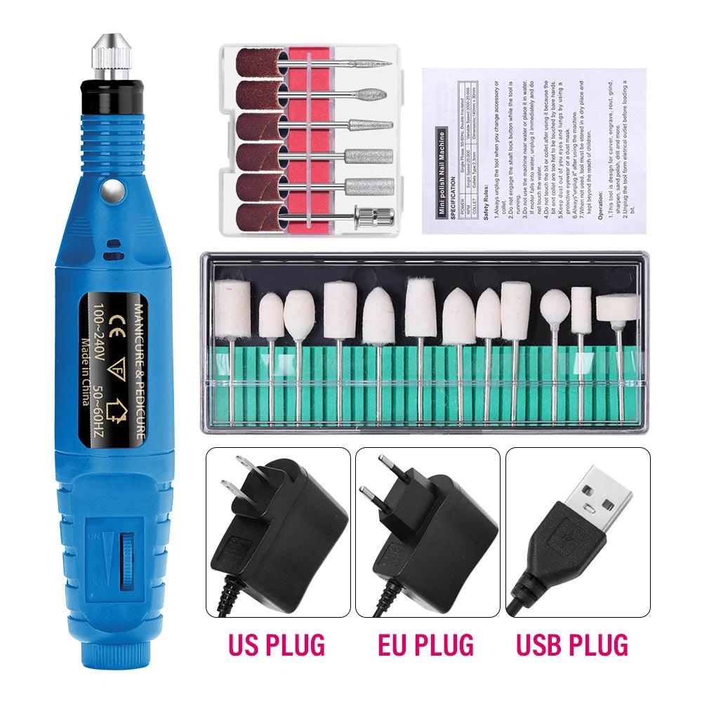 LULAA ProFile™ — Portable Electric Nail Drill Set for Manicure & Pedicure
