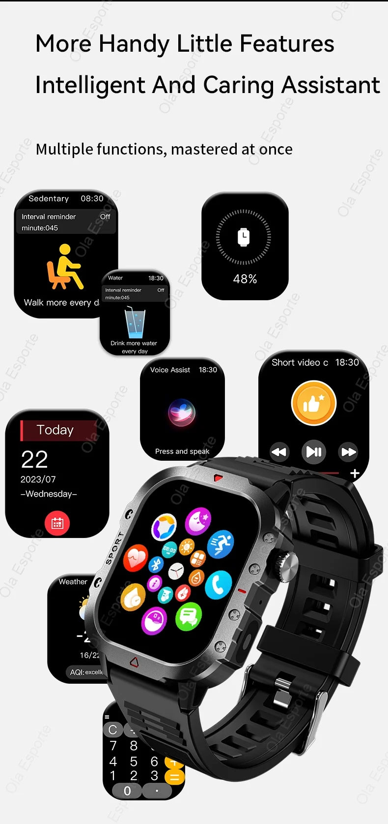TactiTrack™ Outdoor GPS Smartwatch – Rugged Smart Gear for Men