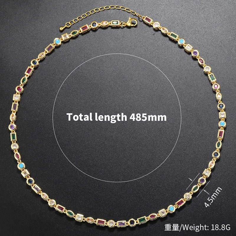 ZHUKOU Candy Cubic Zirconia Necklace – Couples Edition | VL242