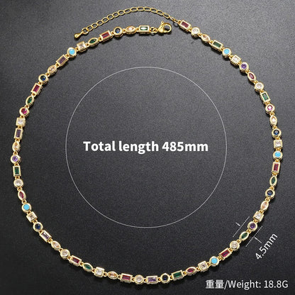 ZHUKOU Candy Cubic Zirconia Necklace – Couples Edition | VL242