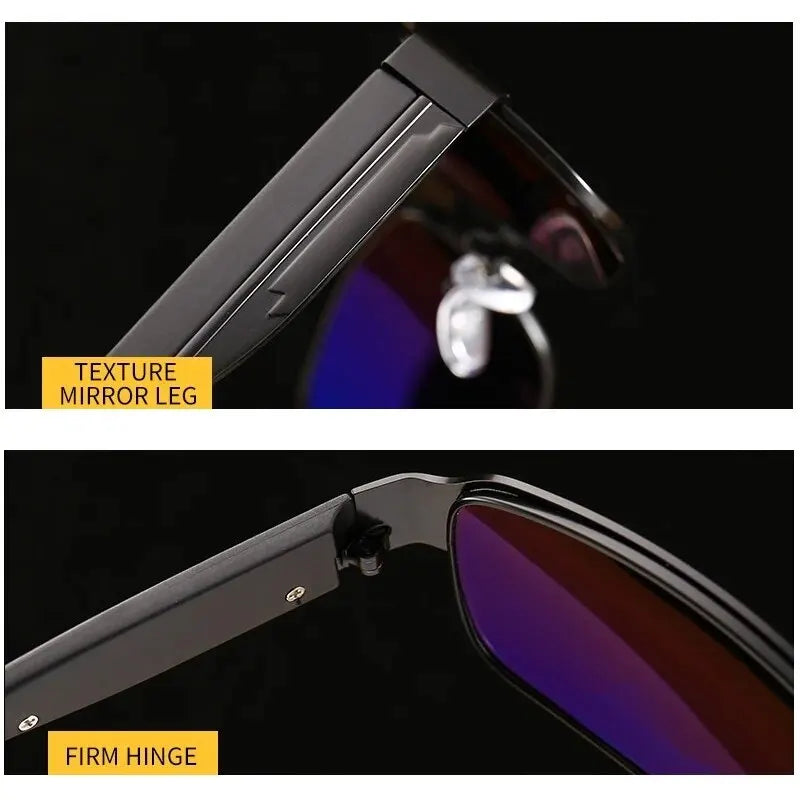 LuxDrive™ Classic Polarized Sunglasses – Vintage Metal Frame UV400 Eyewear for Men