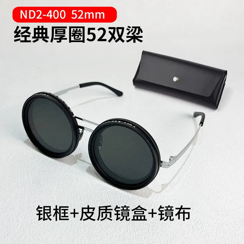 ND2–400 Adjustable Dimming Polarized Fishing Sunglasses – 9-Level UV400 ND Filter with Case Set