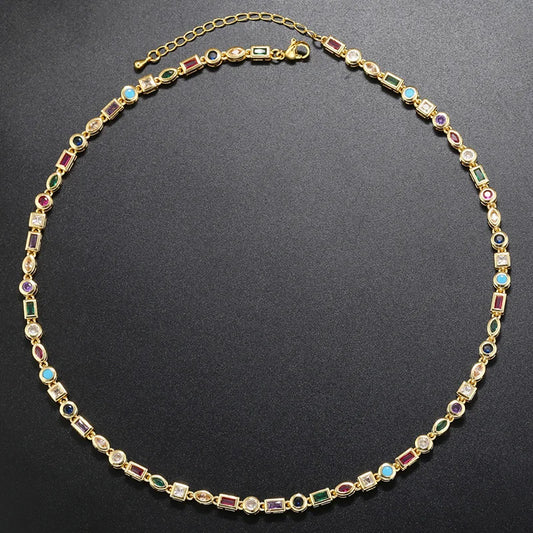 ZHUKOU Candy Cubic Zirconia Necklace – Couples Edition | VL242
