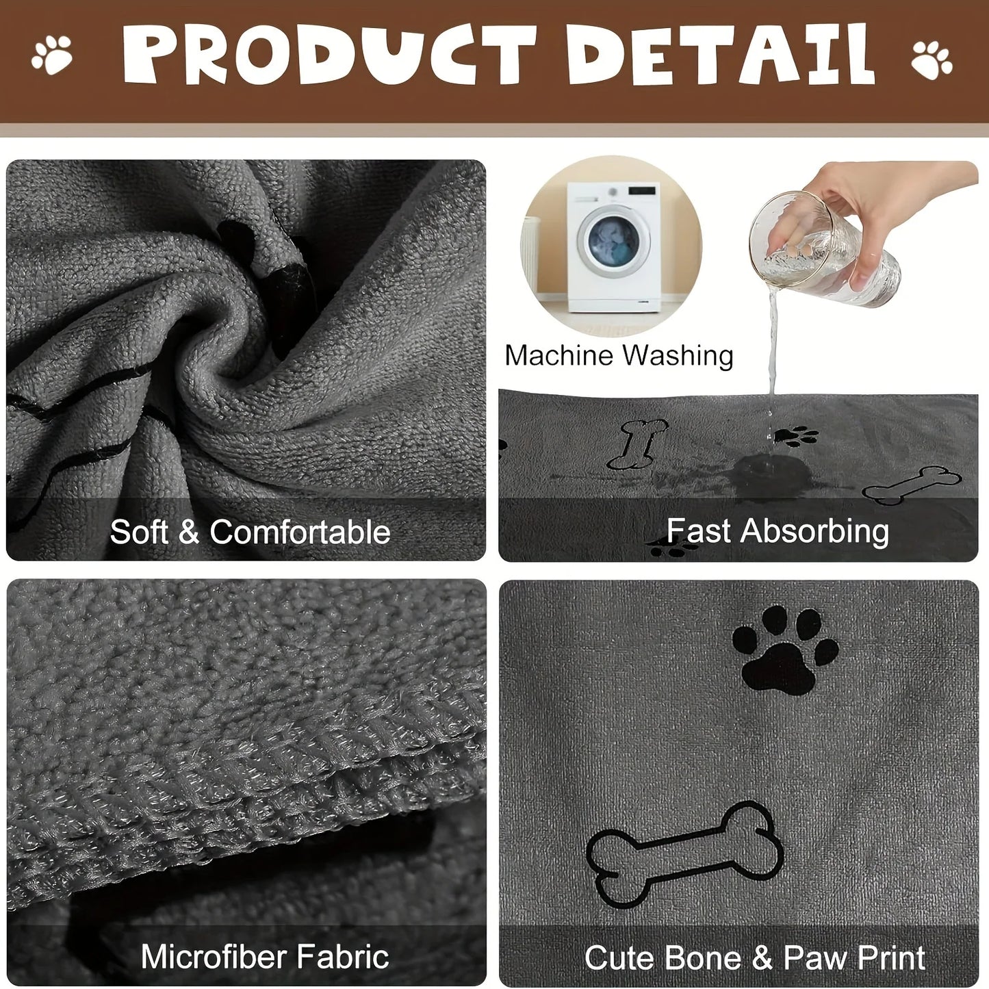 PawDry™ — Ultra-Absorbent Quick-Dry Microfiber Pet Towel