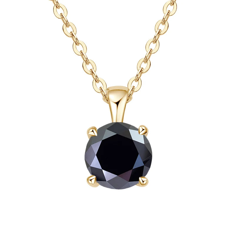 JoyceJelly™ 1ct Moissanite Pendant Necklace | Classic 4-Prong Luxury Fine Jewelry
