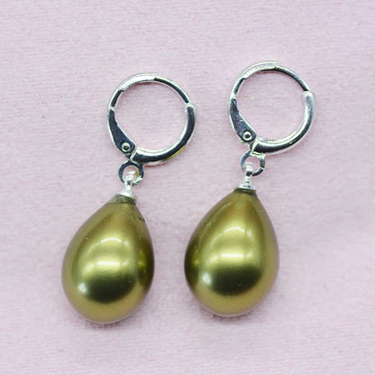 Stunning Sea Shell Pearl Earrings – 12x16mm AAA Grade | Elegant Gift for Girls & Women