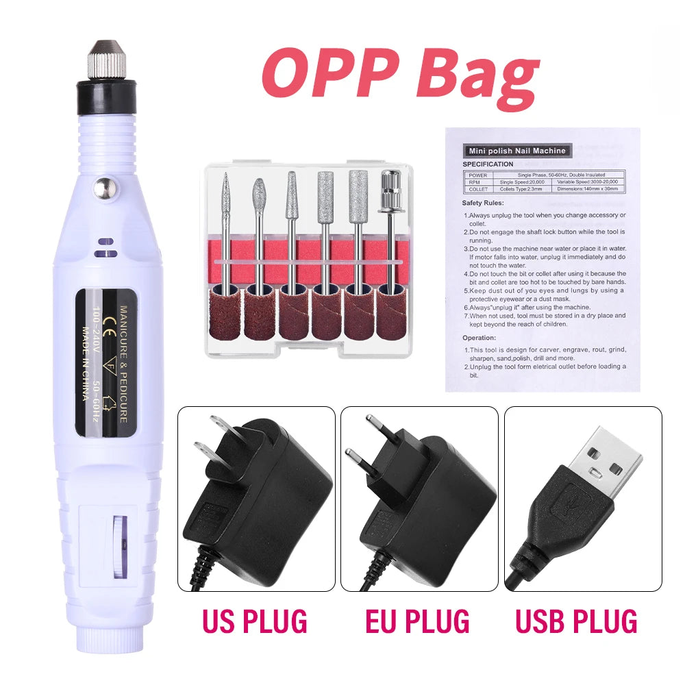 LULAA ProFile™ — Portable Electric Nail Drill Set for Manicure & Pedicure