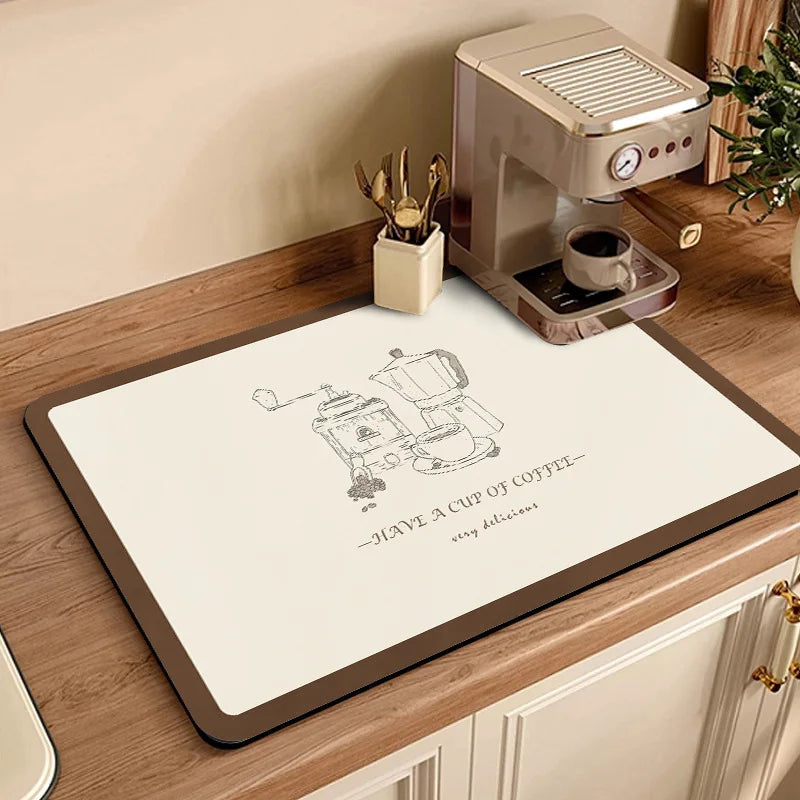BrewGuard™ — Quick-Dry Heat-Resistant Coffee Station Mat