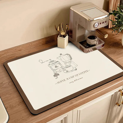 BrewGuard™ — Quick-Dry Heat-Resistant Coffee Station Mat