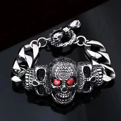 Vintage Silver Ethnic Dragon Cuff Bracelet – Bold Men’s Motorcycle & Street Style Jewelry