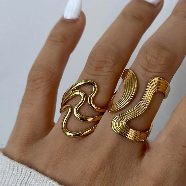 WaveFlow Elite: Your Ultimate Unisex Statement Ring Collection