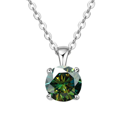 JoyceJelly™ 1ct Moissanite Pendant Necklace | Classic 4-Prong Luxury Fine Jewelry
