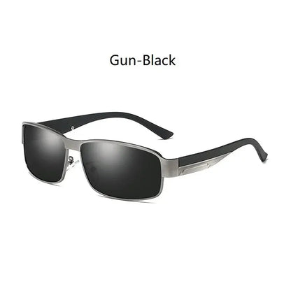 LuxDrive™ Classic Polarized Sunglasses – Vintage Metal Frame UV400 Eyewear for Men
