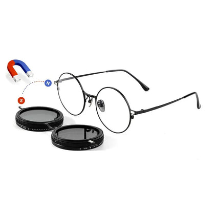 Custom Magnetic Clip-On ND9 Adjustable Dimming Sunglasses – For Myopia Glasses | Anti-Glare, Polarized, UV400 Protection