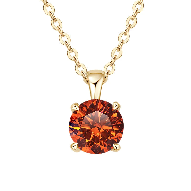 JoyceJelly™ 1ct Moissanite Pendant Necklace | Classic 4-Prong Luxury Fine Jewelry