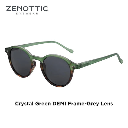 ZENOTTIC™ Retro Polarized Sunglasses – Unisex Small Round Vintage Frame UV400 Goggles (2023–2024 Edition)