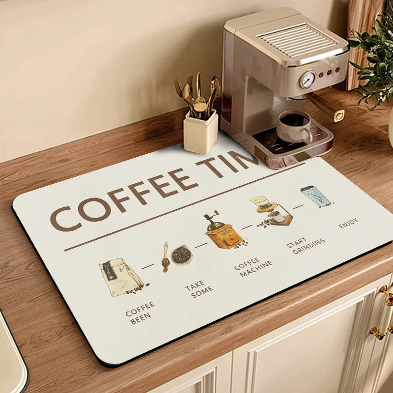 BrewGuard™ — Quick-Dry Heat-Resistant Coffee Station Mat