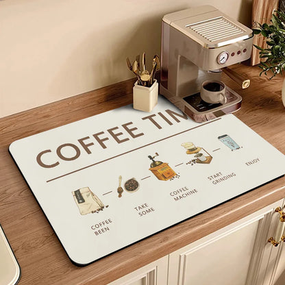 BrewGuard™ — Quick-Dry Heat-Resistant Coffee Station Mat