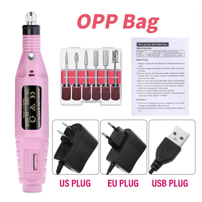 LULAA ProFile™ — Portable Electric Nail Drill Set for Manicure & Pedicure
