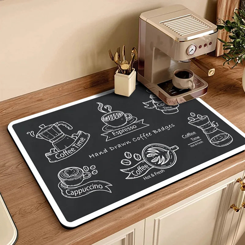 BrewGuard™ — Quick-Dry Heat-Resistant Coffee Station Mat