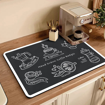BrewGuard™ — Quick-Dry Heat-Resistant Coffee Station Mat