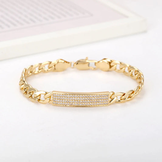 Sally’s Paradise Family Matching Bracelet Set – 3 Sizes for Father, Mother & Baby | Luxury Copper with CZ Stones