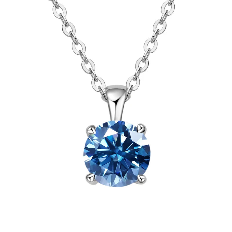JoyceJelly™ 1ct Moissanite Pendant Necklace | Classic 4-Prong Luxury Fine Jewelry