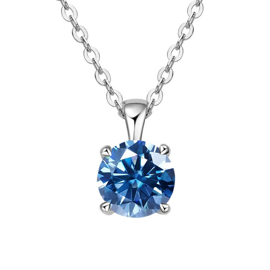 JoyceJelly™ 1ct Moissanite Pendant Necklace | Classic 4-Prong Luxury Fine Jewelry