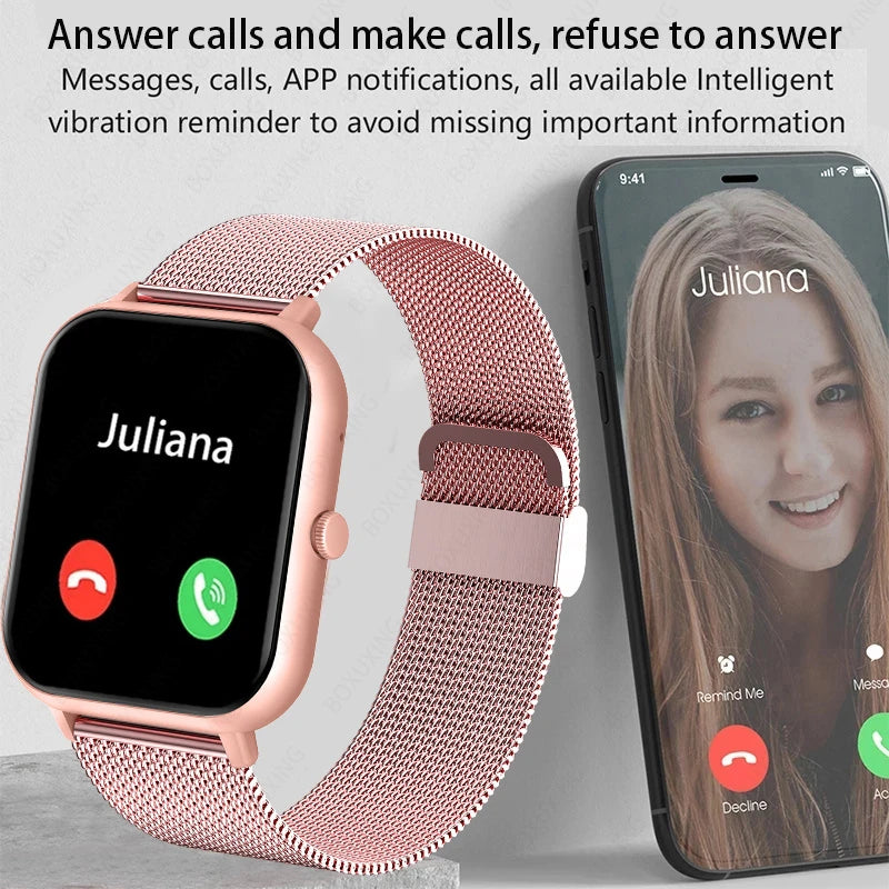 XiaStyle™ 2025 Smart Fitness Watch – Bluetooth Calling & Health Tracker for Women & Men