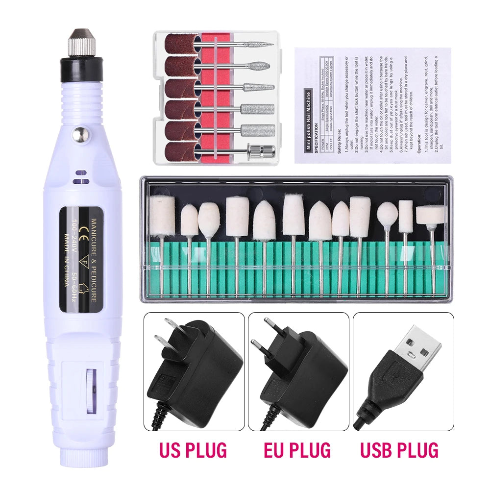 LULAA ProFile™ — Portable Electric Nail Drill Set for Manicure & Pedicure