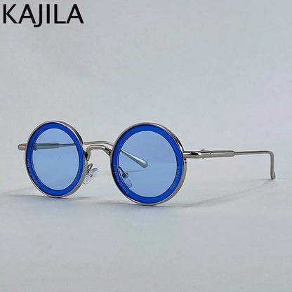 Small Frame Steampunk Round Sunglasses – 2025 Retro Punk Eyewear for Men | Classic Driving UV400 Luxury Brand Shades