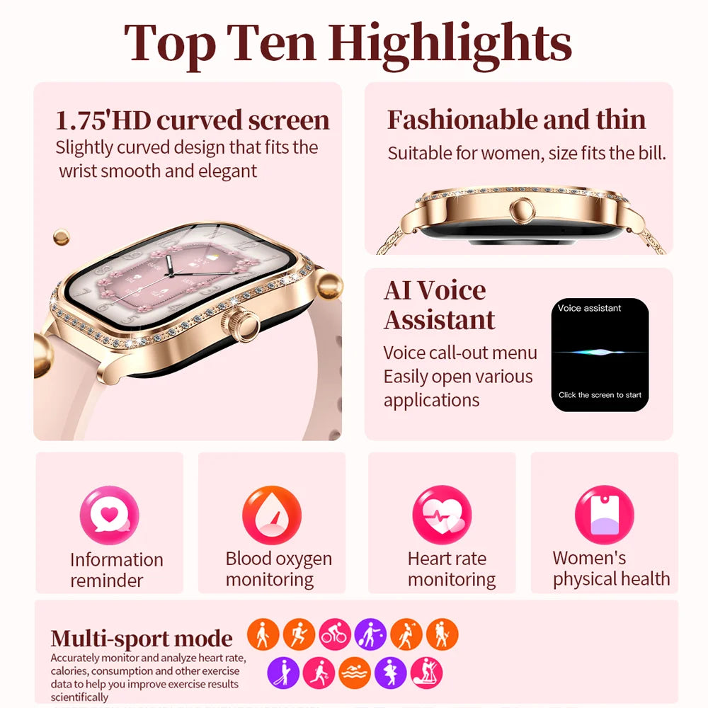 HUAWEI FIT3™ Smartwatch for Women – 1.75" HD Display | Heart Rate, Fitness & Call Assistant | Elegant Waterproof Gift